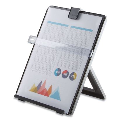 Non-Magnetic Letter-Size Desktop Copyholder, 125 Sheet Capacity, Plastic, Black1