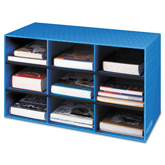Classroom Literature Sorter, 9 Compartments, 28 1/4 x 13 x 16, Blue1