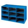 Classroom Literature Sorter, 9 Compartments, 28 1/4 x 13 x 16, Blue2