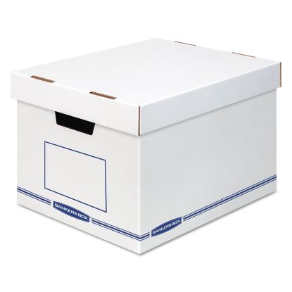 Organizer Storage Boxes, X-Large, 12.75" x 16.5" x 10.5", White/Blue, 12/Carton1