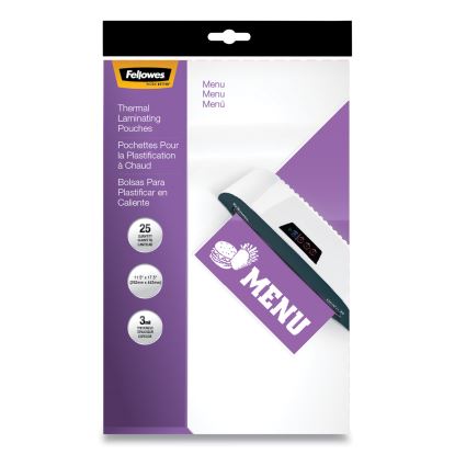 Laminating Pouches, 3 mil, 12" x 18", Gloss Clear, 25/Pack1