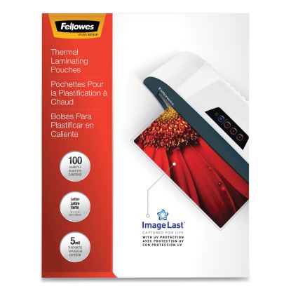 ImageLast Laminating Pouches with UV Protection, 5 mil, 9" x 11.5", Clear, 100/Pack1