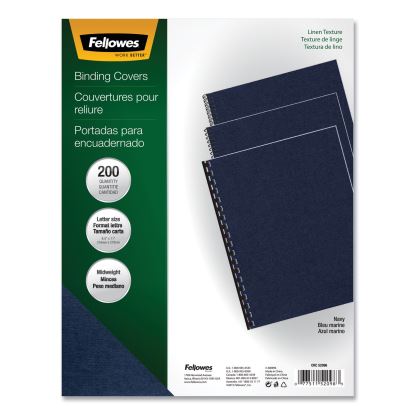 Expressions Linen Texture Presentation Covers for Binding Systems, Navy, 11 x 8.5, Unpunched, 200/Pack1
