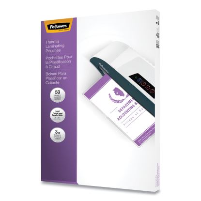 Laminating Pouches, 3 mil, 9" x 14.5", Gloss Clear, 50/Pack1