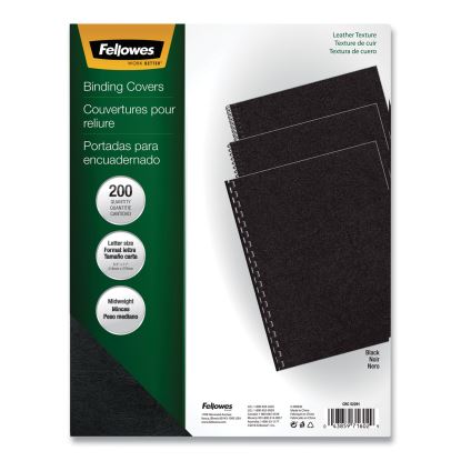 Executive Leather-Like Presentation Cover, Black, 11 x 8.5, Unpunched, 200/Pack1