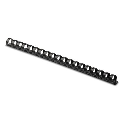 Plastic Comb Bindings, 1/2" Diameter, 90 Sheet Capacity, Black, 25/Pack1