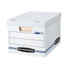 STOR/FILE Storage Box, Letter/Legal Files, 12.5" x 16.25" x 10.5", White, 6/Pack2