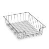 Wire Desk Tray Organizer, 1 Section, Letter Size Files, 10" x 14.13" x 3", Black2