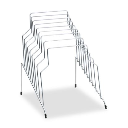 Wire Step File, 8 Sections, Letter to Legal Size Files, 10.13" x 12.13" x 11.81", Silver1