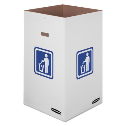 Waste and Recycling Bin, 42 gal, White, 10/Carton1