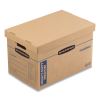 SmoothMove Maximum Strength Moving Boxes, Medium, Half Slotted Container (HSC), 18.5" x 12.25" x 12", Brown Kraft/Blue, 8/PK1