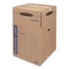 SmoothMove Wardrobe Box, Regular Slotted Container (RSC), 24" x 24" x 40", Brown Kraft/Blue, 3/Carton1