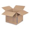 SmoothMove Basic Moving Boxes, Medium, Regular Slotted Container (RSC), 18" x 18" x 16", Brown Kraft/Blue, 20/Bundle2
