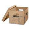 SmoothMove Classic Moving/Storage Boxes, Small, Half Slotted Container (HSC), 15" x 12" x 10", Brown Kraft/Blue, 15/Carton2