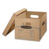 SmoothMove Classic Moving/Storage Boxes, Small, Half Slotted Container (HSC), 15" x 12" x 10", Brown Kraft/Blue, 20/Carton2