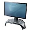 Smart Suites Corner Monitor Riser, For 21" Monitors, 18.5" x 12.5" x 3.88" to 5.13", Black/Clear Frost, Supports 40 lbs2