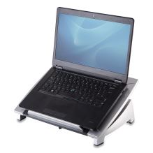 Office Suites Laptop Riser, 15.13" x 11.38" x 4.5" to 6.5", Black/Silver, Supports 10 lbs1