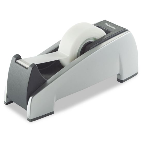 Office Suites Desktop Tape Dispenser, Heavy Base, 1" Core, Plastic, Black/Silver1