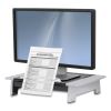 Office Suites Monitor Riser Plus, 19.88" x 14.06" x 4" to 6.5", Black/Silver, Supports 80 lbs2