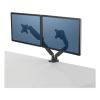 Platinum Series Dual Monitor Arm for 27" Monitors, 360 deg Rotation, +85 deg/-20 deg Tilt, 360 deg Pan, Black, Supports 20 lb1