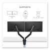 Platinum Series Dual Monitor Arm for 27" Monitors, 360 deg Rotation, +85 deg/-20 deg Tilt, 360 deg Pan, Black, Supports 20 lb2