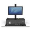 Lotus VE Sit-Stand Workstation, 29" x 28.5" x 27.5" to 42.5", Black2