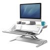 Lotus DX Sit-Stand Workstation, 32.75" x 24.25" x 5.5" to 22.5", White1