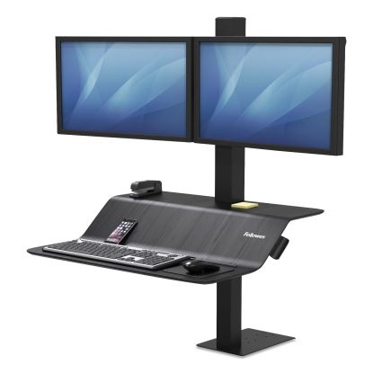 Lotus VE Sit-Stand Workstation - Dual, 29" x 28.5" x 42.5", Black1
