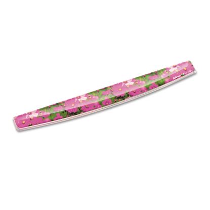 Photo Gel Keyboard Wrist Rest with Microban Protection, 18.56 x 2.31, Pink Flowers Design1