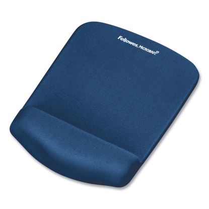 PlushTouch Mouse Pad with Wrist Rest, 7.25 x 9.37, Blue1