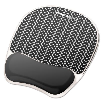 Photo Gel Mouse Pad with Wrist Rest with Microban Protection, 7.87 x 9.25, Chevron Design1