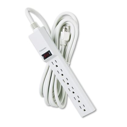 Six-Outlet Power Strip, 120V, 15 ft Cord, 1.88 x 10.88 x 1.63, Platinum1