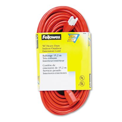 Indoor/Outdoor Heavy-Duty 3-Prong Plug Extension Cord, 1-Outlet, 50ft, Orange1