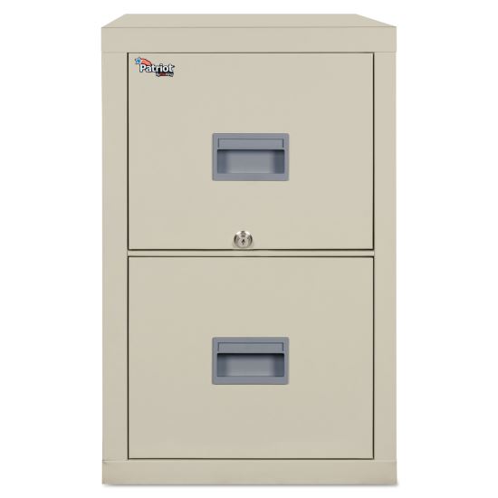 Patriot by FireKing Insulated Fire File, 1-Hour Fire Protection, 2 Legal/Letter File Drawers, Parchment, 17.75 x 25 x 27.751