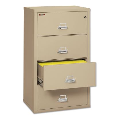 Insulated Lateral File, 4 Legal/Letter-Size File Drawers, Parchment, 31.13" x 22.13" x 52.75", 260 lb Overall Capacity1