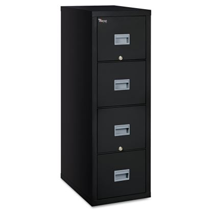 Patriot by FireKing Insulated Fire File, 1-Hour Fire Protection, 4 Legal/Letter File Drawers, Black, 17.75" x 25" x 52.75"1