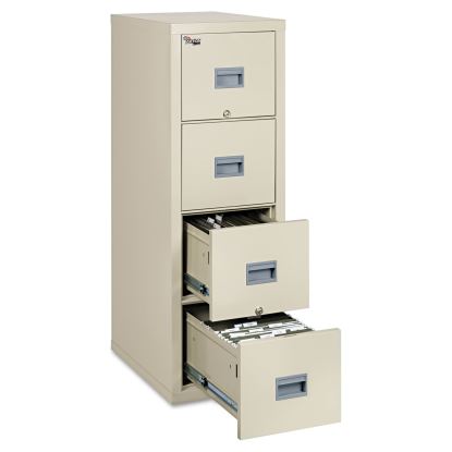 Patriot by FireKing Insulated Fire File, 1-Hour Fire Protection, 4 Legal/Letter File Drawers, Parchment, 17.75 x 25 x 52.751