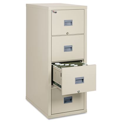 Patriot by FireKing Insulated Fire File, 1-Hour Fire Protection, 4 Letter-Size File Drawers, Parchment, 17.75 x 31.63 x 52.751