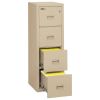 Compact Turtle Insulated Vertical File, 1-Hour Fire Protection, 4 Legal/Letter File Drawer, Parchment, 17.75 x 22.13 x 52.752