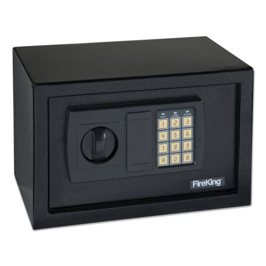 Small Personal Safe, 0.3 cu ft, 12.19w x 7.56d x 7.88h, Black1