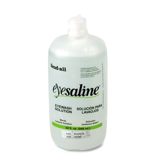 Fendall Eyesaline Eyewash Bottle Refill, 32 oz Bottle, 12/Carton1