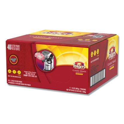 Coffee Filter Packs, Classic Roast, 1.4 oz Pack, 40/Carton1