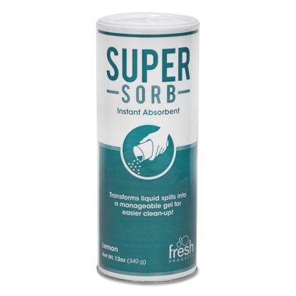 Super-Sorb Liquid Spill Absorbent, Powder, Lemon-Scent, 12 oz. Shaker Can, 6/Box1