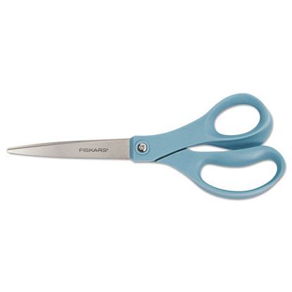 Contoured Performance Scissors, 8" Long, 3.5" Cut Length, Blue Straight Handle1