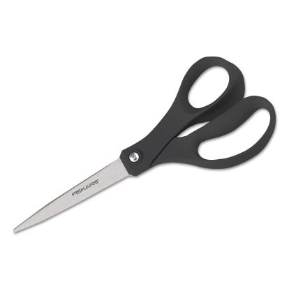 Recycled Scissors, 10" Long, 8" Cut Length, Black Straight Handle1