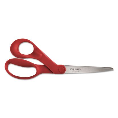 Our Finest Left-Hand Scissors, 8" Long, 3.3" Cut Length, Red Offset Handle1