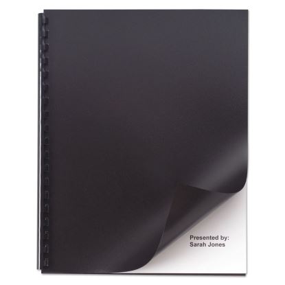 Opaque Plastic Presentation Covers for Binding Systems, Black, 11 x 8.5, Unpunched, 50/Pack1