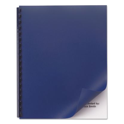 Opaque Plastic Presentation Covers for Binding Systems, Navy, 11 x 8.5, Unpunched, 50/Pack1