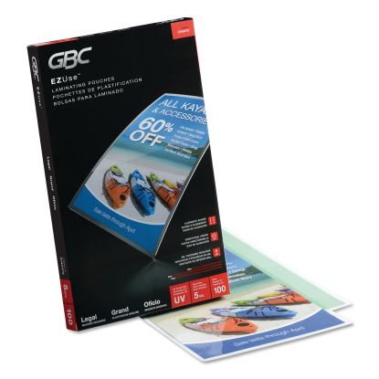 EZUse Thermal Laminating Pouches, 5 mil, 9" x 14.5", Gloss Clear, 100/Box1