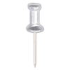 Aluminum Head Push Pins, Aluminum, Silver, 0.63", 100/Box1